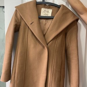 Aritzia Wilfred Borda Camel Wool Cashmere Wrap Belt Coat